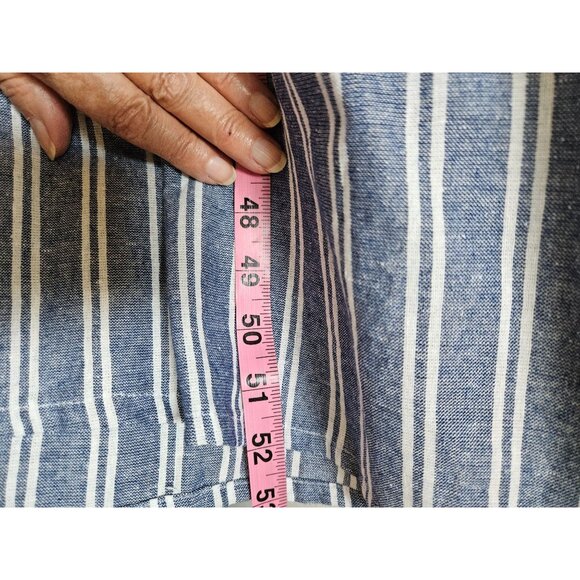 NWOT Emerson Fry Love Tomas Santiago XS/S Maxi Dress Blue Striped Cottagecore - Picture 10 of 10